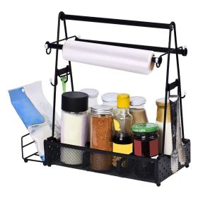Utensil Caddy Metal Grill Caddy with Paper Towel Holders Utensil Holder for Outdoor Picnic Barbecue Camping Grilling Tools Storage Organizer Barb Utensil Caddy Metal Grill Caddy with Paper Towel Holders Utensil Holder for Outdoor Picnic Barbecue Camping Grilling Tools Storage Organizer Barb