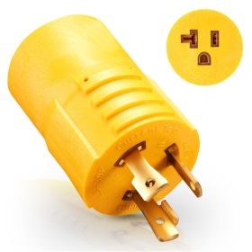 NEMA L5-30P to 5-15/20R RV Generator Adapter MECMO Marine 30 Amp to 110 15 Amp Household Regular Connector NEMA L5-30P to 5-15/20R RV Generator Adapter MECMO Marine 30 Amp to 110 15 Amp Household Regular Connector